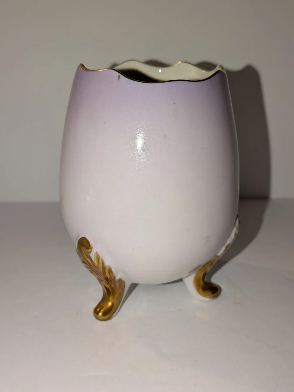 Vintage Imperial de Bec Porcelain Footed Egg Vase Germany 3
